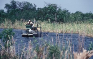 Air-Boat in den Everglades, Florida, 1983
